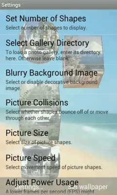 3D Pictures Live Wallpaper android App screenshot 1